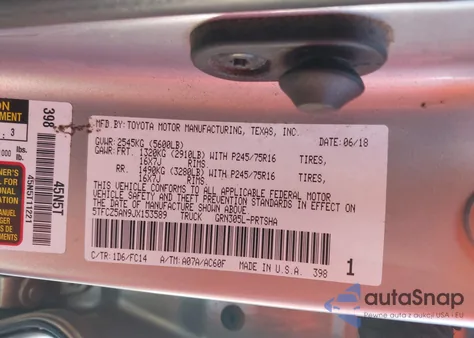 2018 Toyota Tacoma Sr5 V6 from USA, damaged, VIN 5TFCZ5AN9JX153589